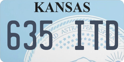 KS license plate 635ITD