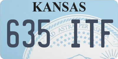 KS license plate 635ITF