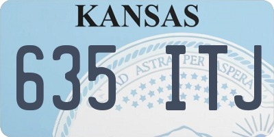 KS license plate 635ITJ