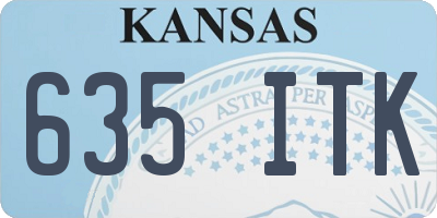 KS license plate 635ITK