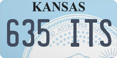 KS license plate 635ITS