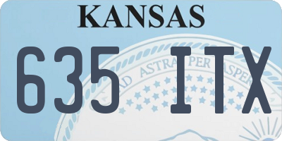 KS license plate 635ITX