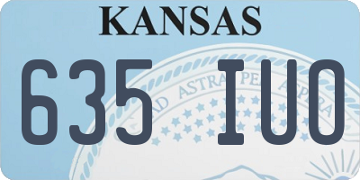 KS license plate 635IUO