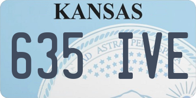 KS license plate 635IVE