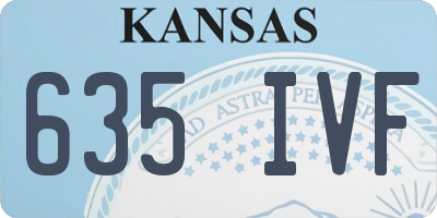 KS license plate 635IVF