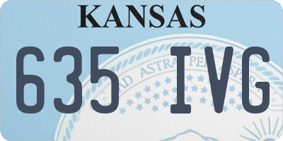 KS license plate 635IVG