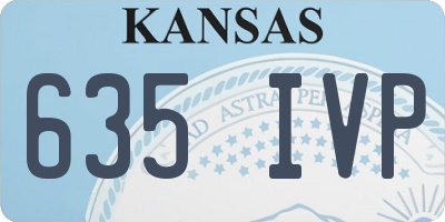 KS license plate 635IVP