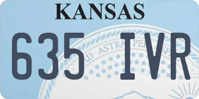 KS license plate 635IVR