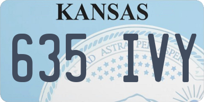 KS license plate 635IVY