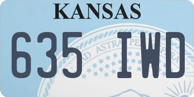 KS license plate 635IWD