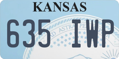 KS license plate 635IWP