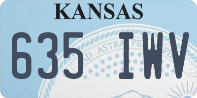 KS license plate 635IWV