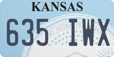 KS license plate 635IWX