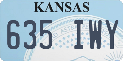 KS license plate 635IWY