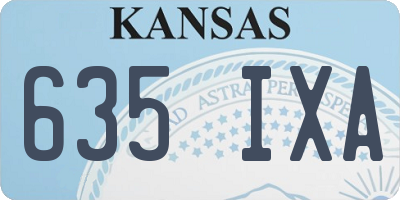KS license plate 635IXA
