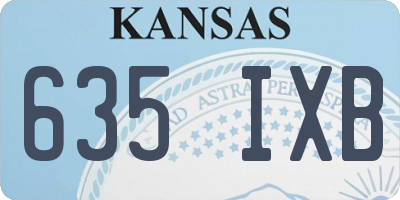 KS license plate 635IXB