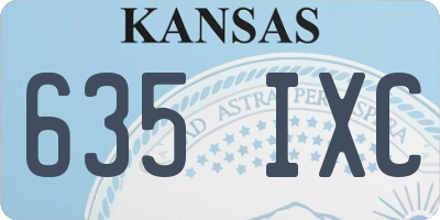 KS license plate 635IXC