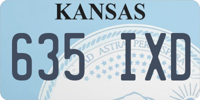 KS license plate 635IXD