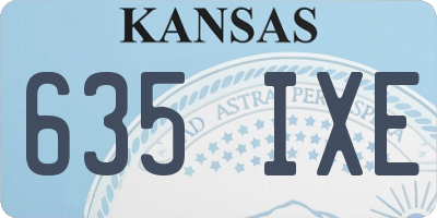 KS license plate 635IXE