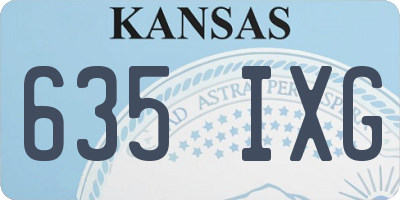 KS license plate 635IXG