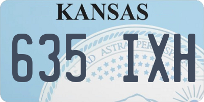KS license plate 635IXH