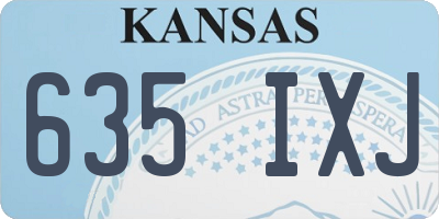 KS license plate 635IXJ