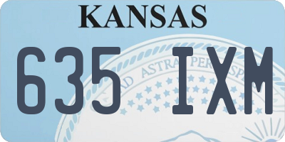 KS license plate 635IXM