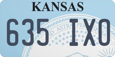 KS license plate 635IXO