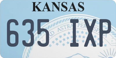 KS license plate 635IXP
