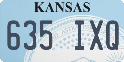 KS license plate 635IXQ