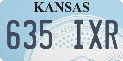 KS license plate 635IXR