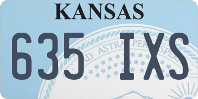 KS license plate 635IXS