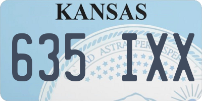 KS license plate 635IXX