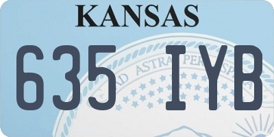 KS license plate 635IYB
