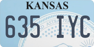KS license plate 635IYC