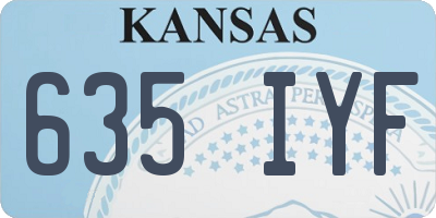 KS license plate 635IYF