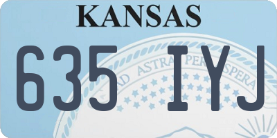 KS license plate 635IYJ