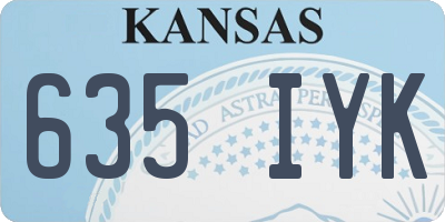 KS license plate 635IYK