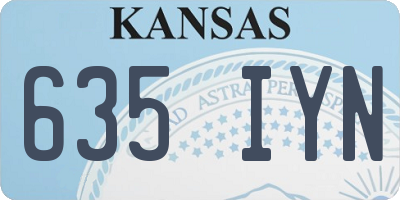 KS license plate 635IYN