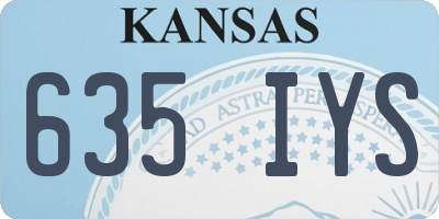 KS license plate 635IYS