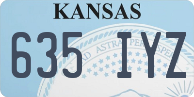 KS license plate 635IYZ