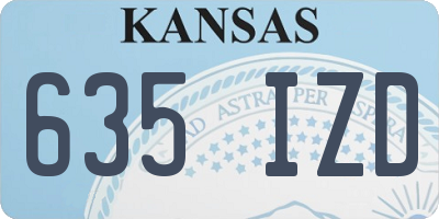 KS license plate 635IZD