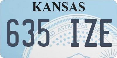 KS license plate 635IZE