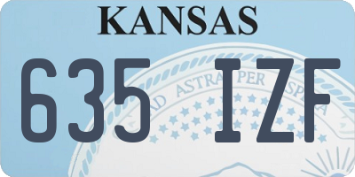 KS license plate 635IZF