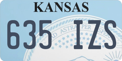 KS license plate 635IZS