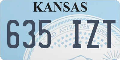 KS license plate 635IZT