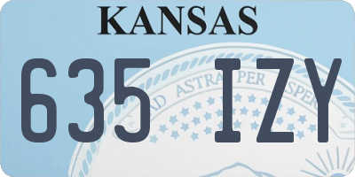 KS license plate 635IZY