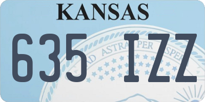 KS license plate 635IZZ