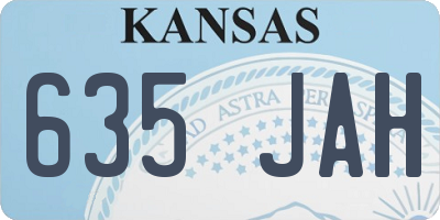 KS license plate 635JAH