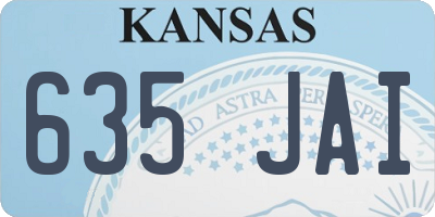 KS license plate 635JAI